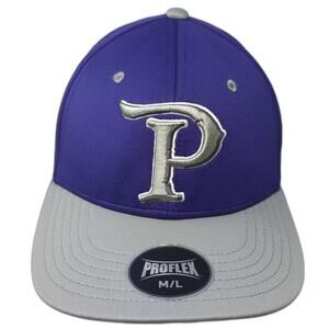 OC Sports Baseball Cap Purple Gray L ProFlex Embroidered P Hat Performance Fit